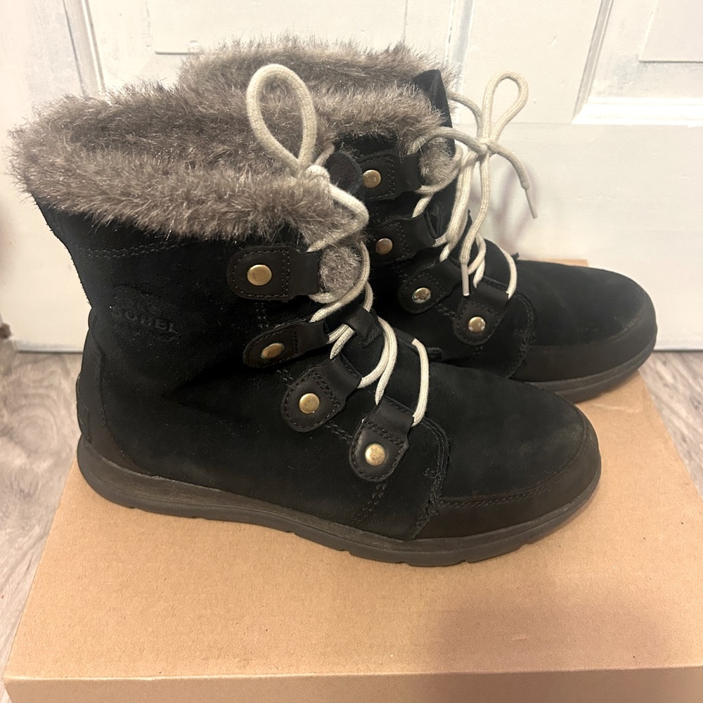 SOREL EXPLORER JOAN BOOT Black